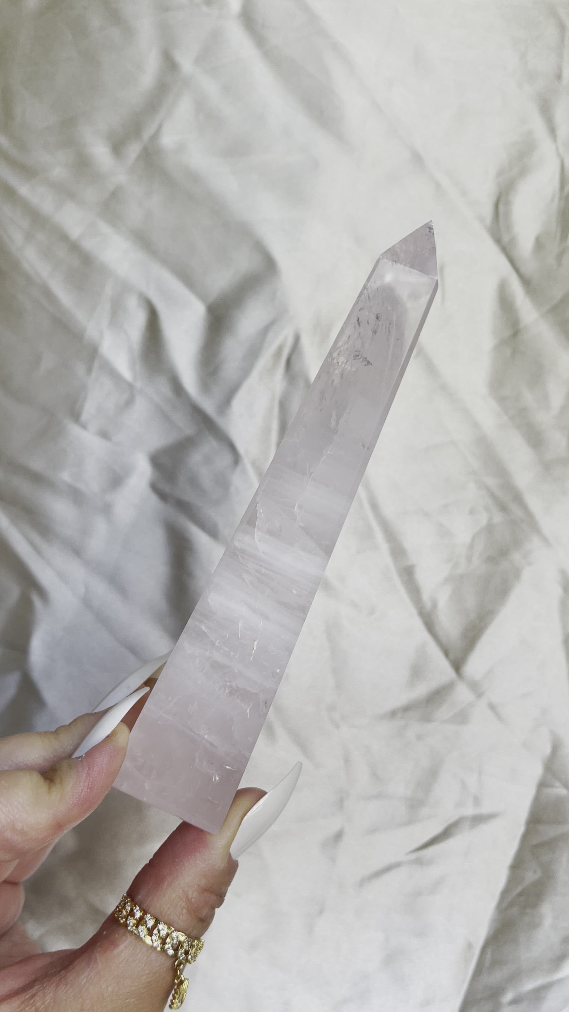 Rose Quartz Obelisk