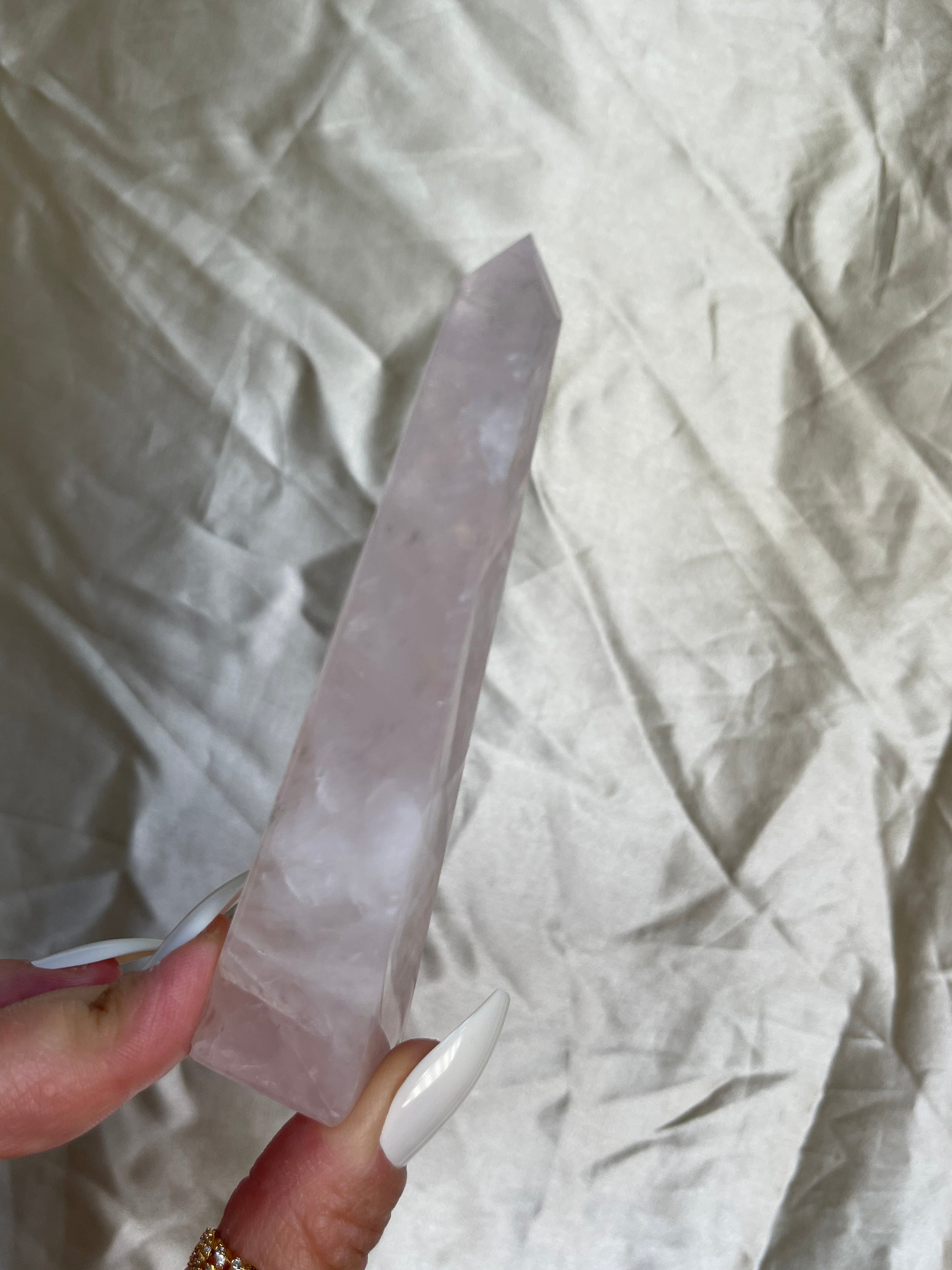 Rose Quartz Obelisk