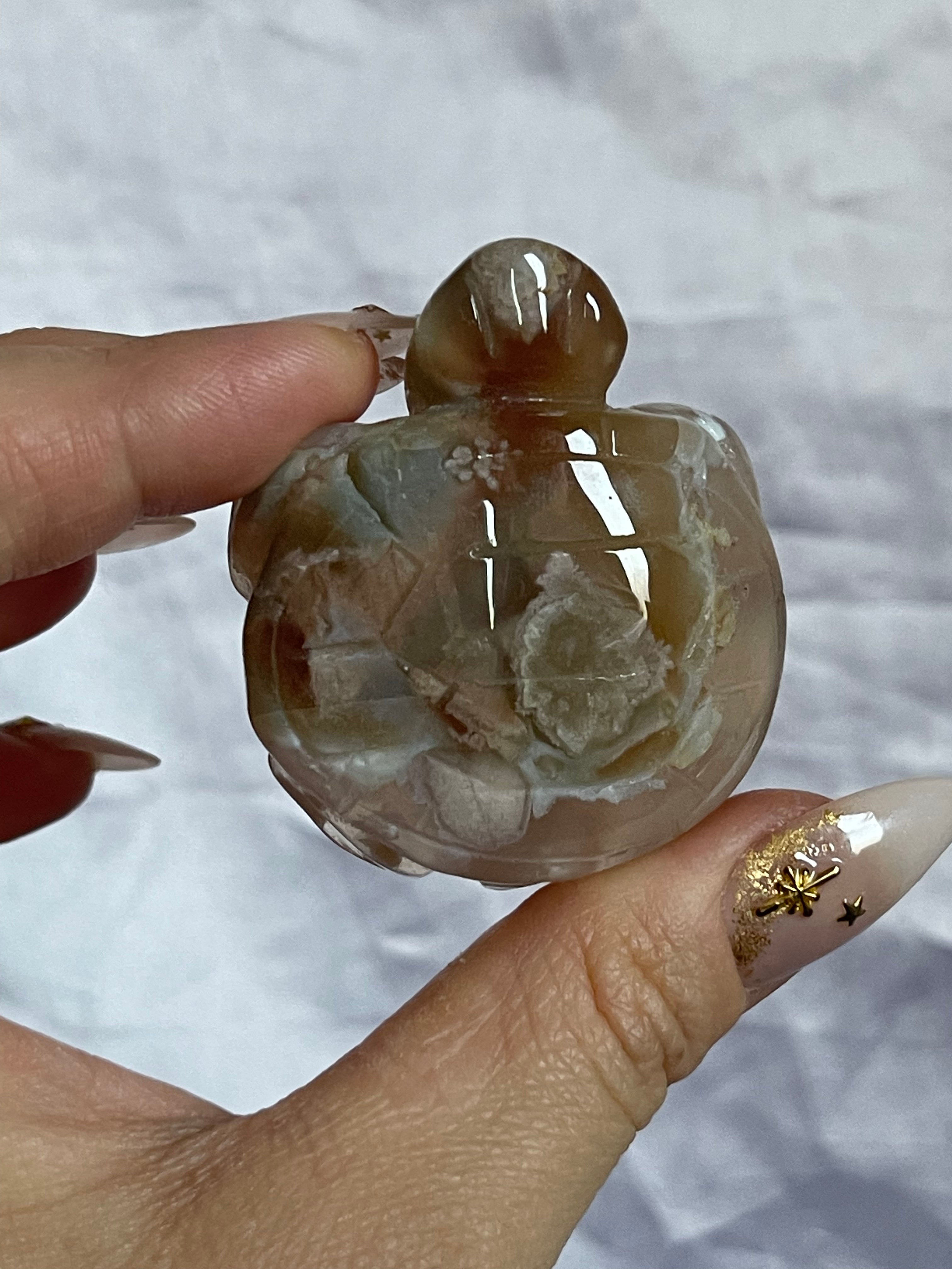 Flower Agate Turtle