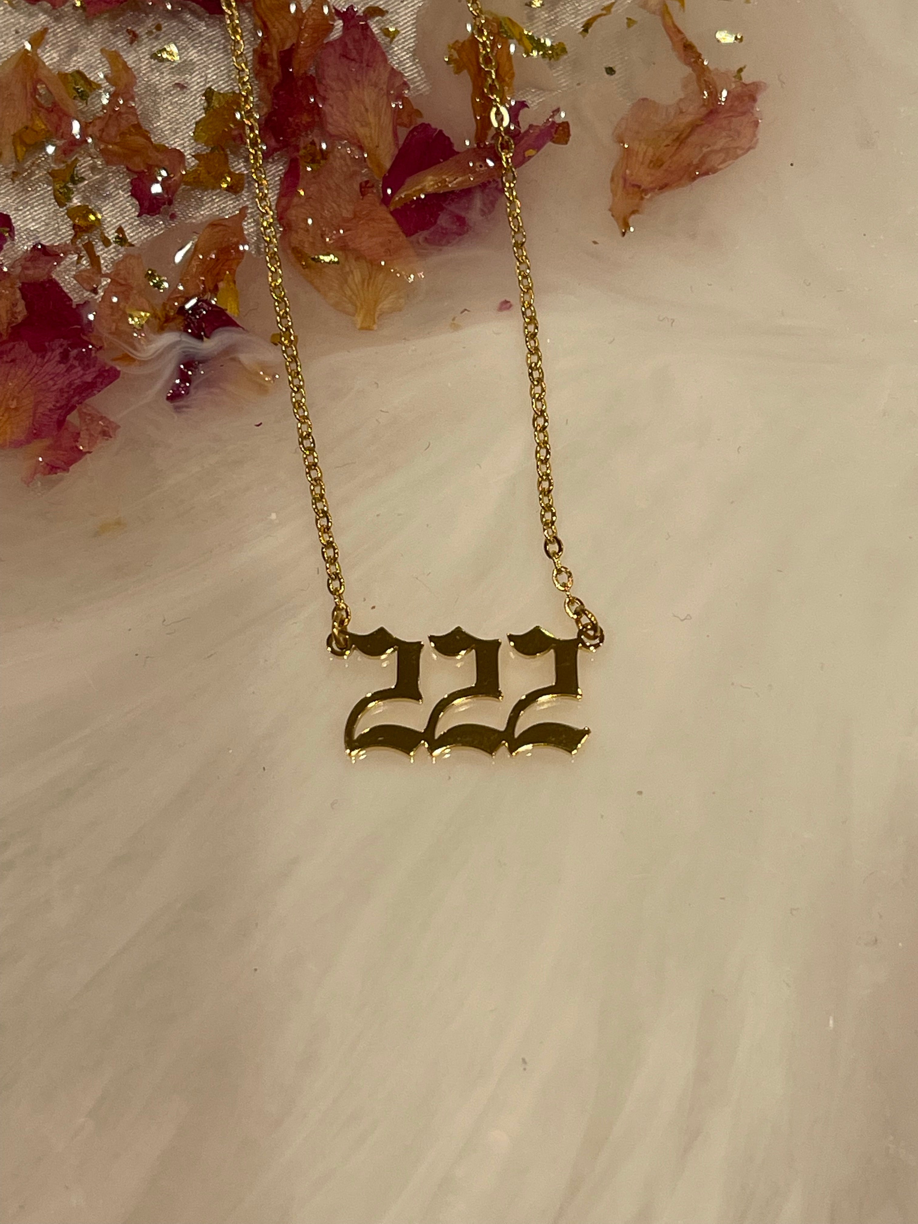 Gold Angel Number Necklaces