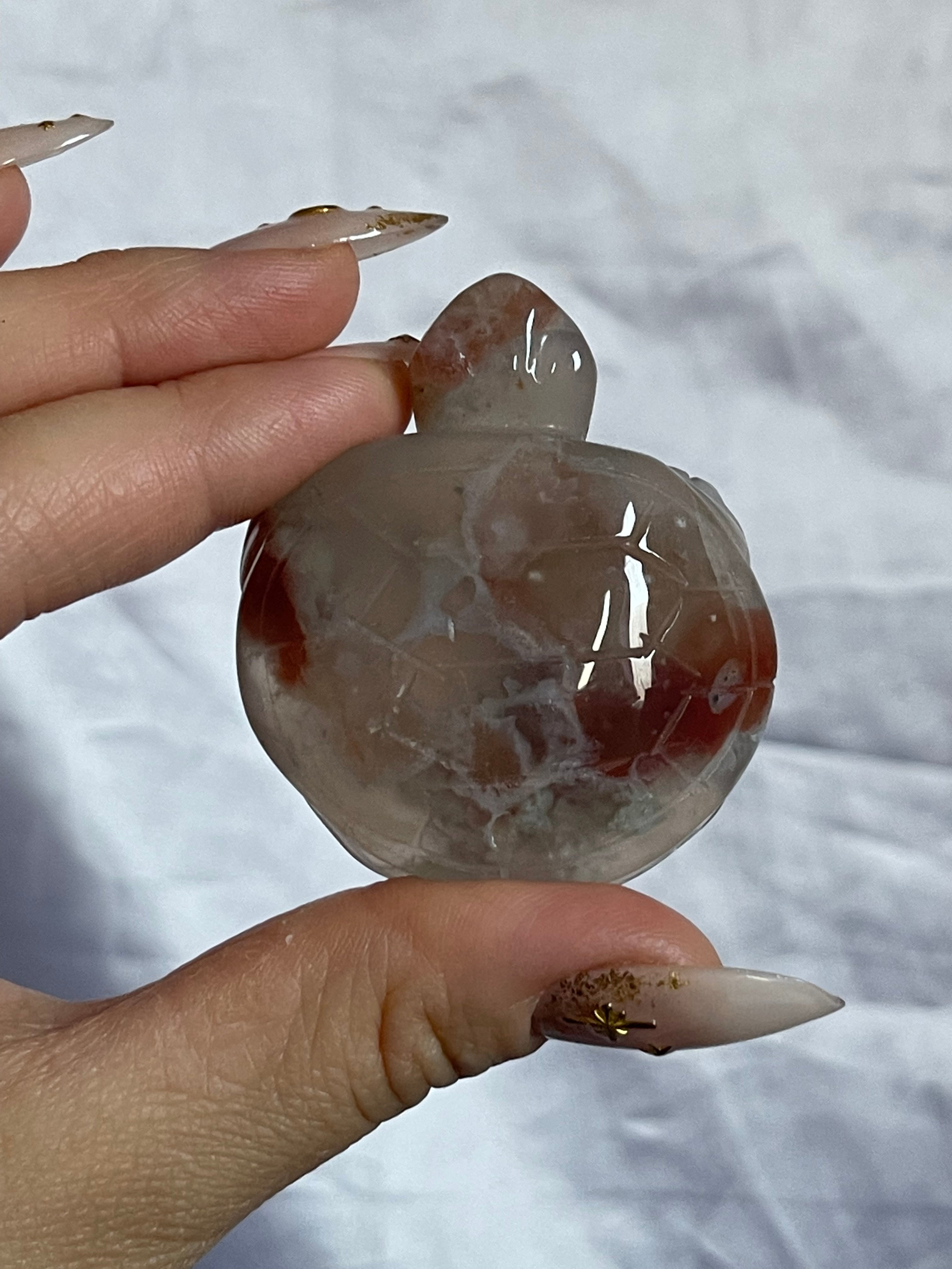 Flower Agate Turtle